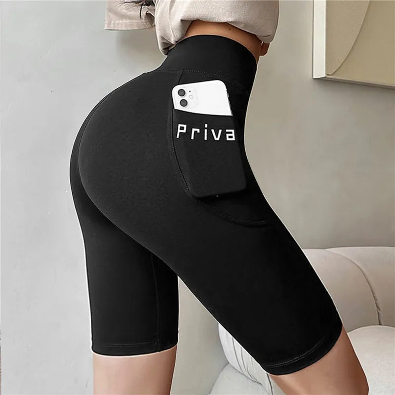 Women Yoga Sports Shorts High Waist Fitness