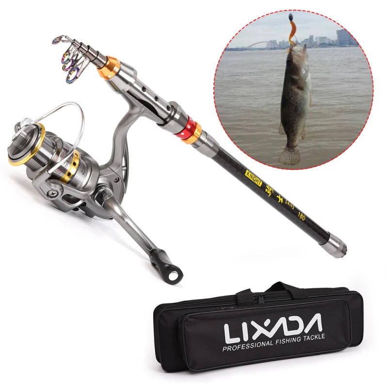 Lixada Telescopic Fishing Rod and Reel Combo