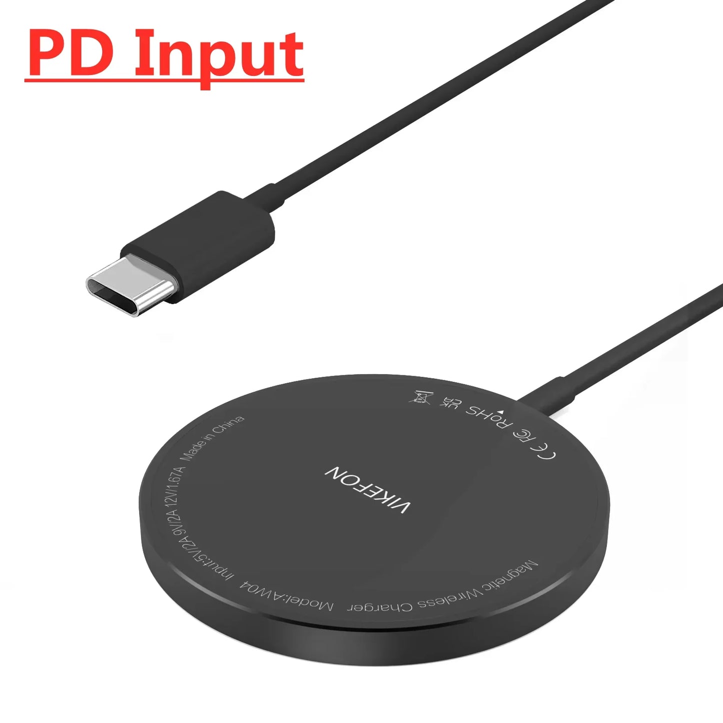 30W magnetische draadloze oplader PD Type C USB