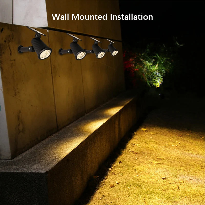 9LEDs Solar Spotlights, Outdoor Light Control,