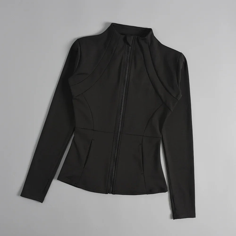 Sports Coat Women's Shirt Yoga Slim Long Sleeve