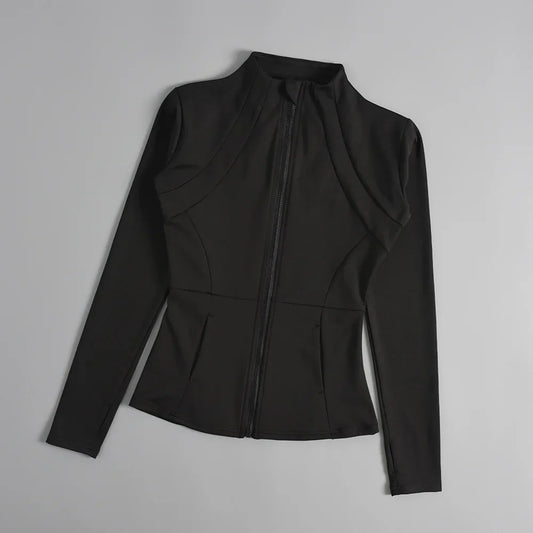 Sports Coat Women's Shirt Yoga Slim Long Sleeve