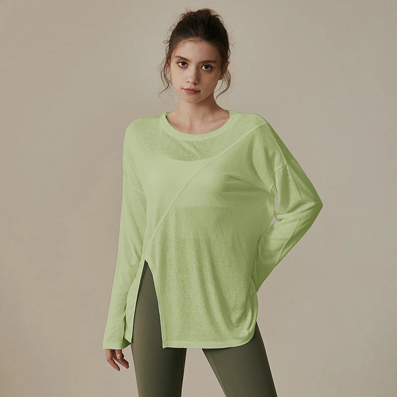 Yoga Clothing Women's Running Sports Loose Blouse