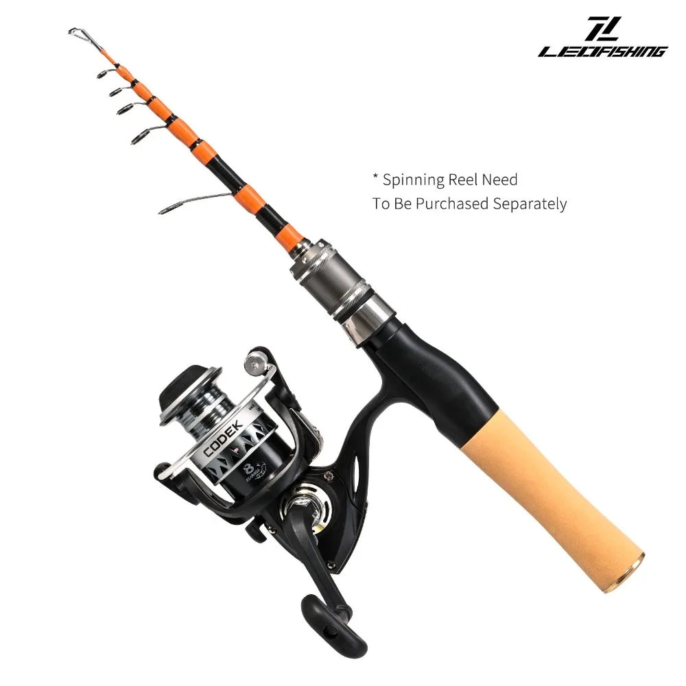 Casting Telescopic fishing rod Spinning fiberglass Portable