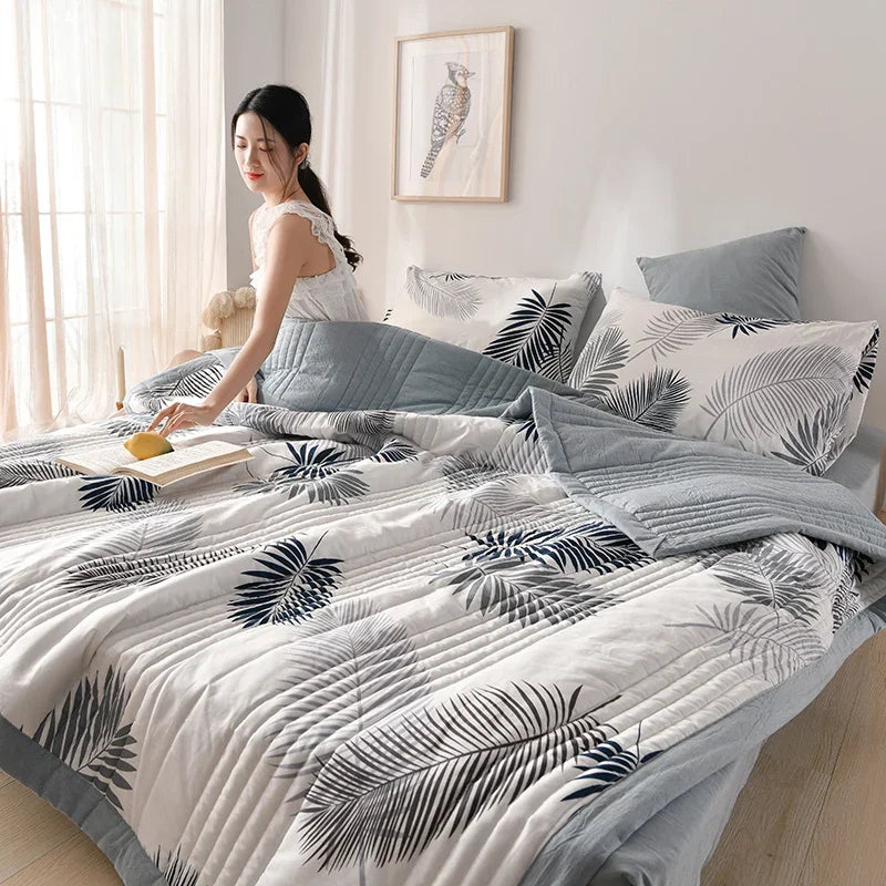 Duvet for Summer Double Bed Linen Quilted Bedspread 150X200