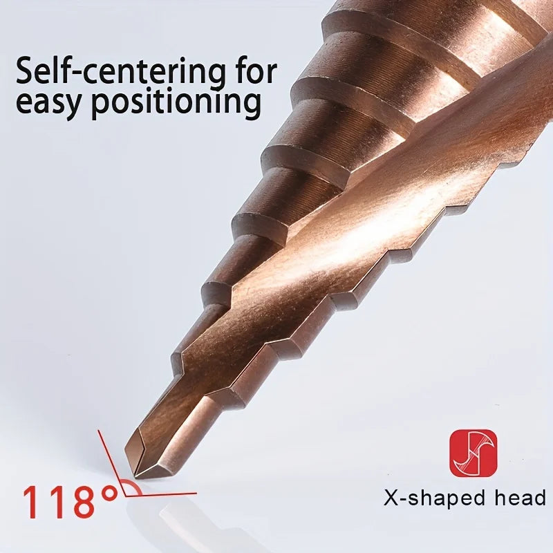 4-12/4-20/4-32mm M35 Cobalt Step Drill Bit Tapered HSS-CO