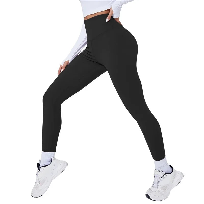 Hoge taille yoga legging, warme sportlegging