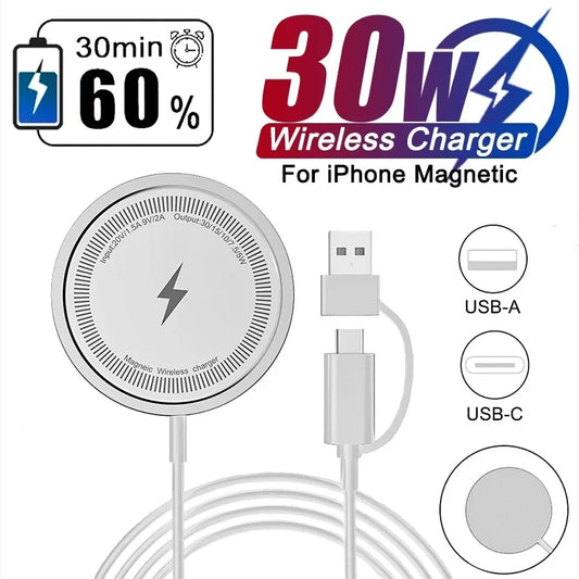 30W Magnetic Chargers Fast Wireless Charger