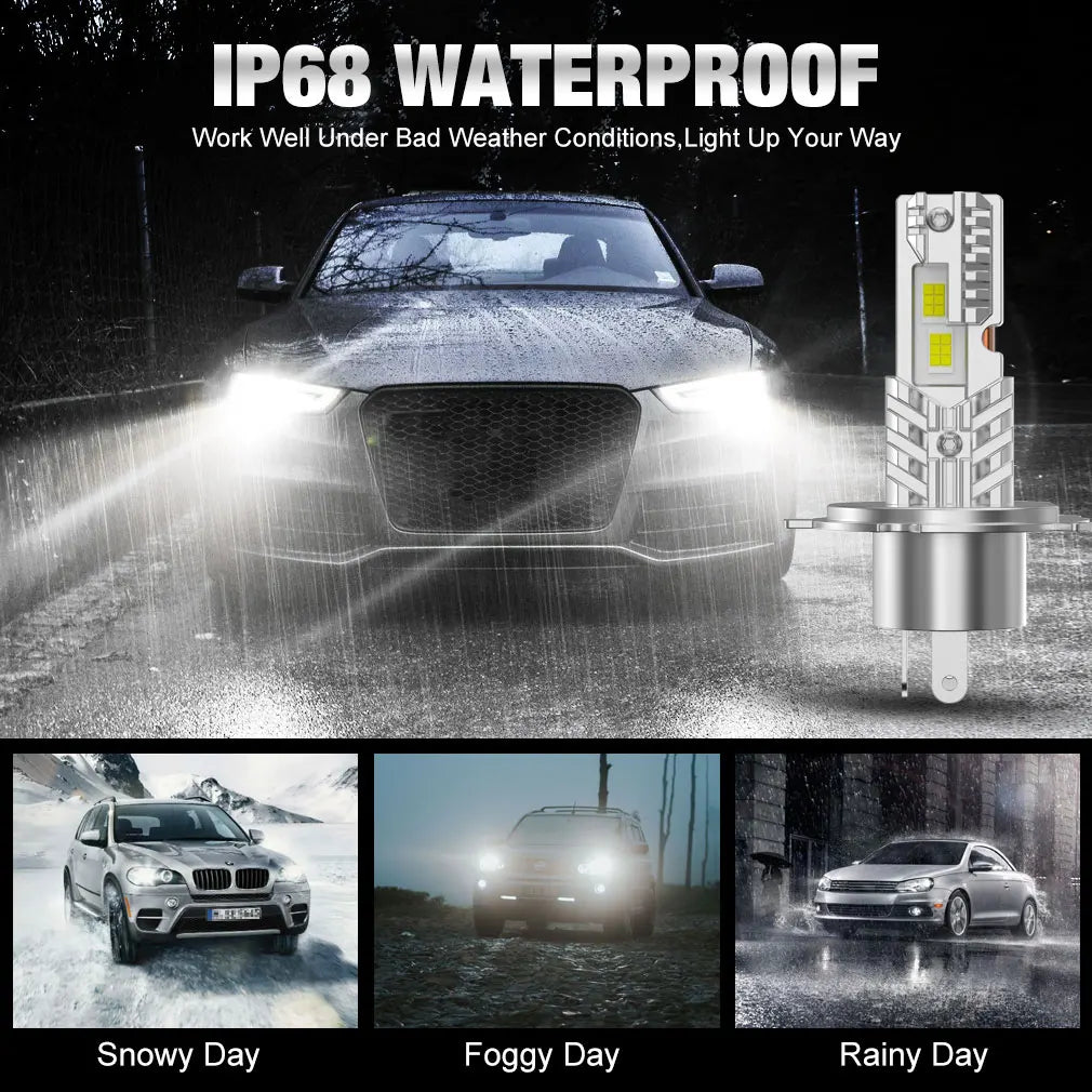 20000LM H4 LED Headlight Bulbs 9003 HB2 High Low Beam