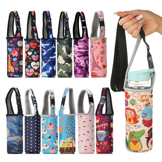 1Pcs Sport Water Bottle Cover Case with Shoulder