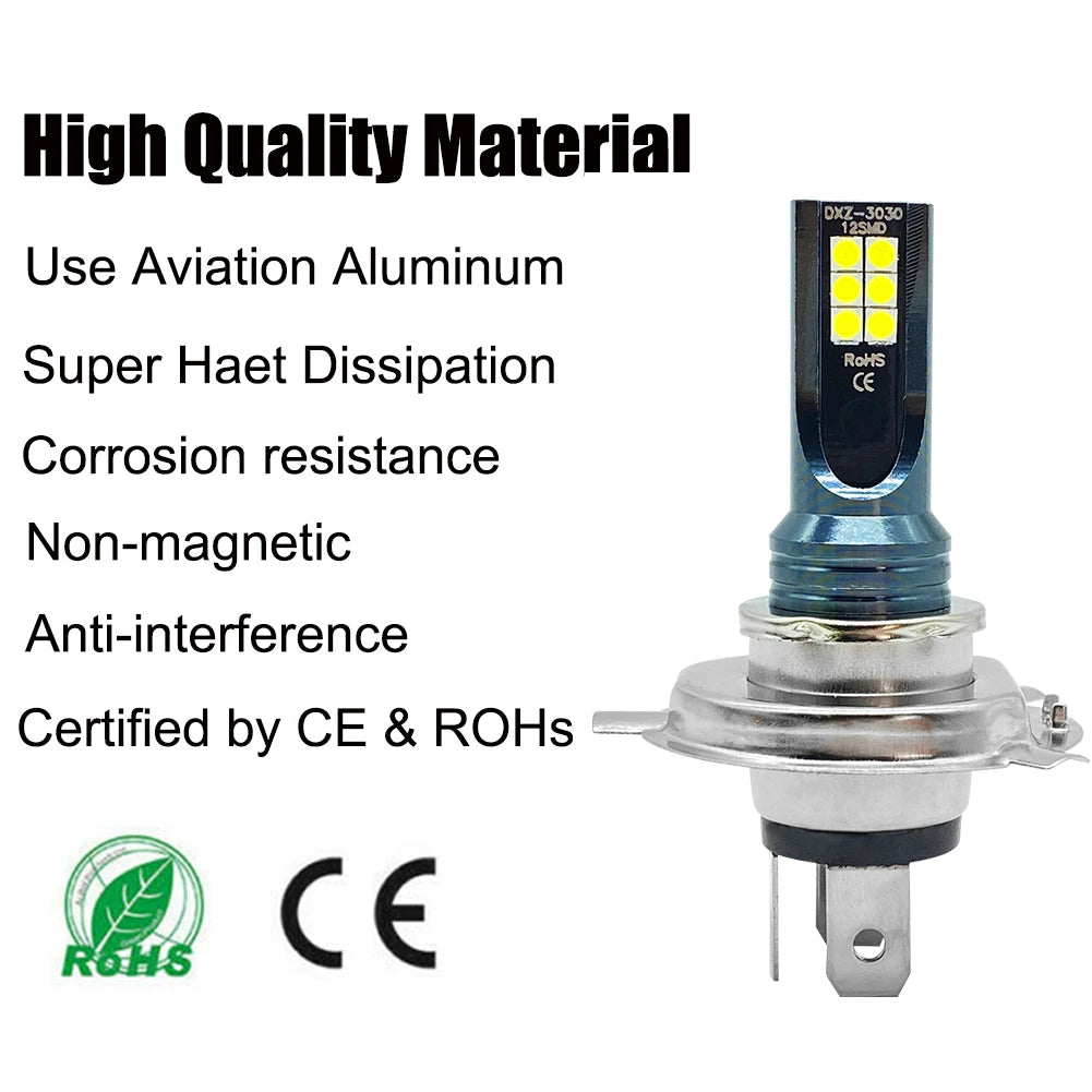 2Pcs 9005 9006 LED Headlight H11 H8 H9 H10 H1 H3