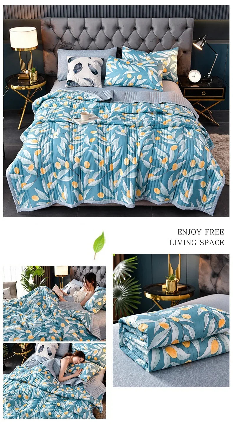 Duvet for Summer Double Bed Linen Quilted Bedspread 150X200