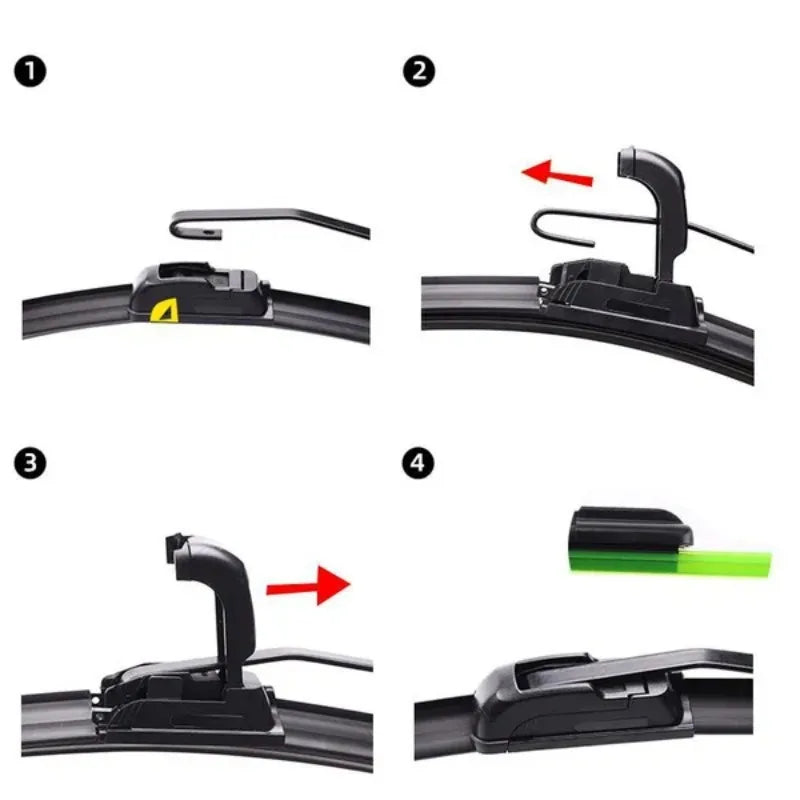 1 Piece Car Windshield Wiper Blades U-Type Universal Soft Rubber