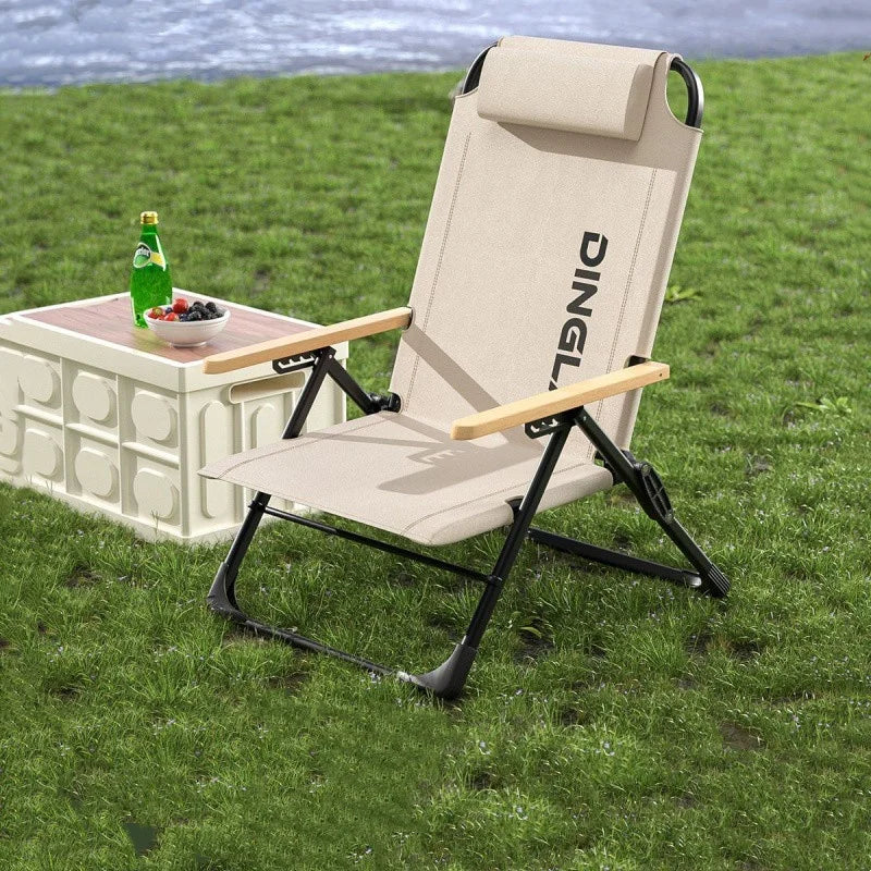Angle Adjustable Camping Chair with Detachable