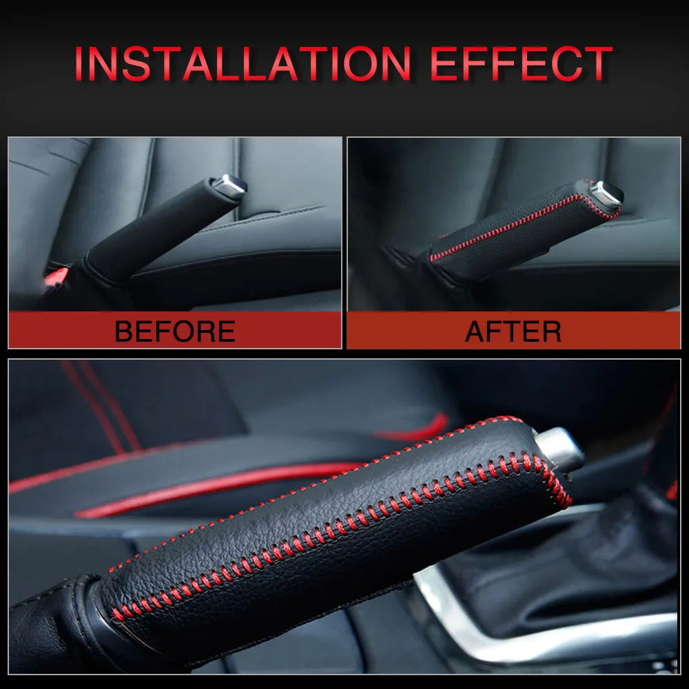 Car Leather Gears Handbrake Cover for SEAT Altea Toledo