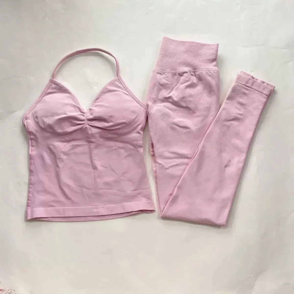 Fitness Girl Yoga Ladies 2-piece Set Long Neck Halter
