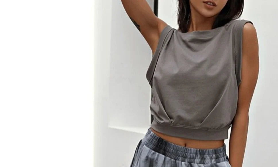 Sports sleeveless vest T-shirt women