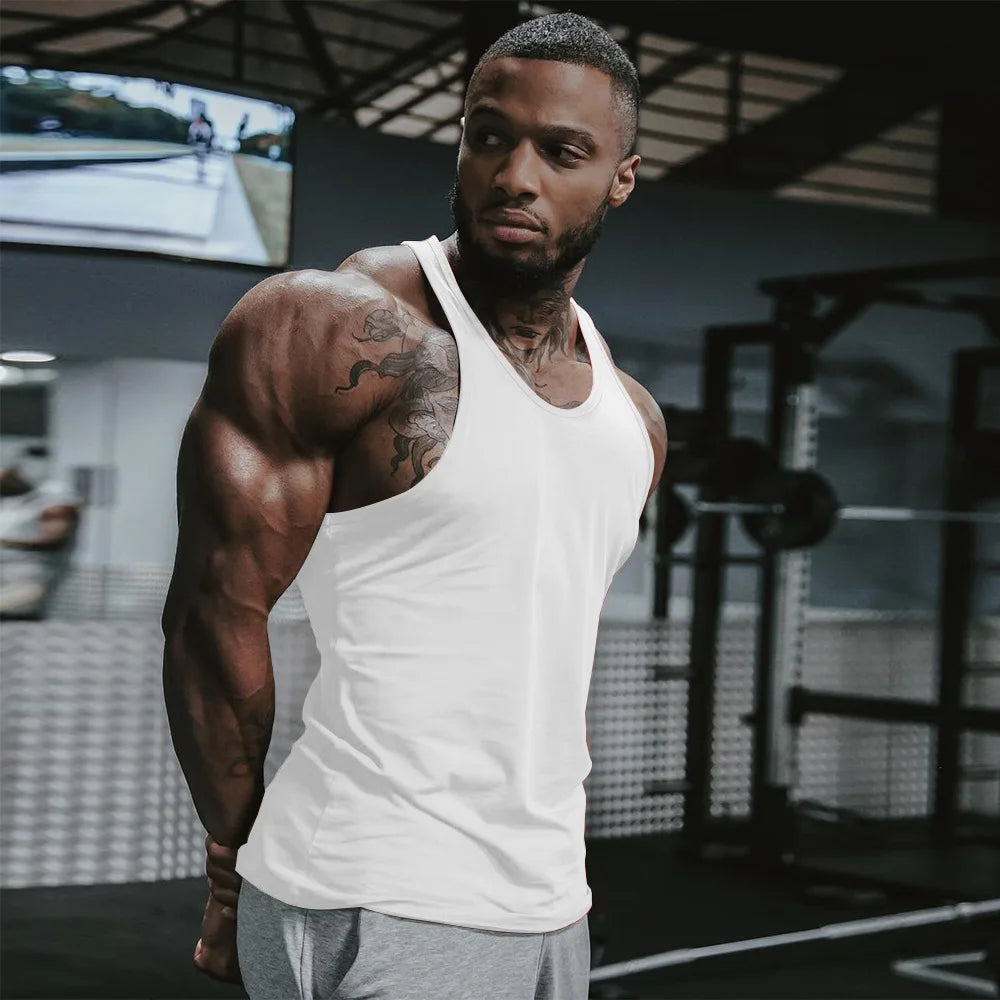 Men's Fitness Vest Sports Summer Cotton