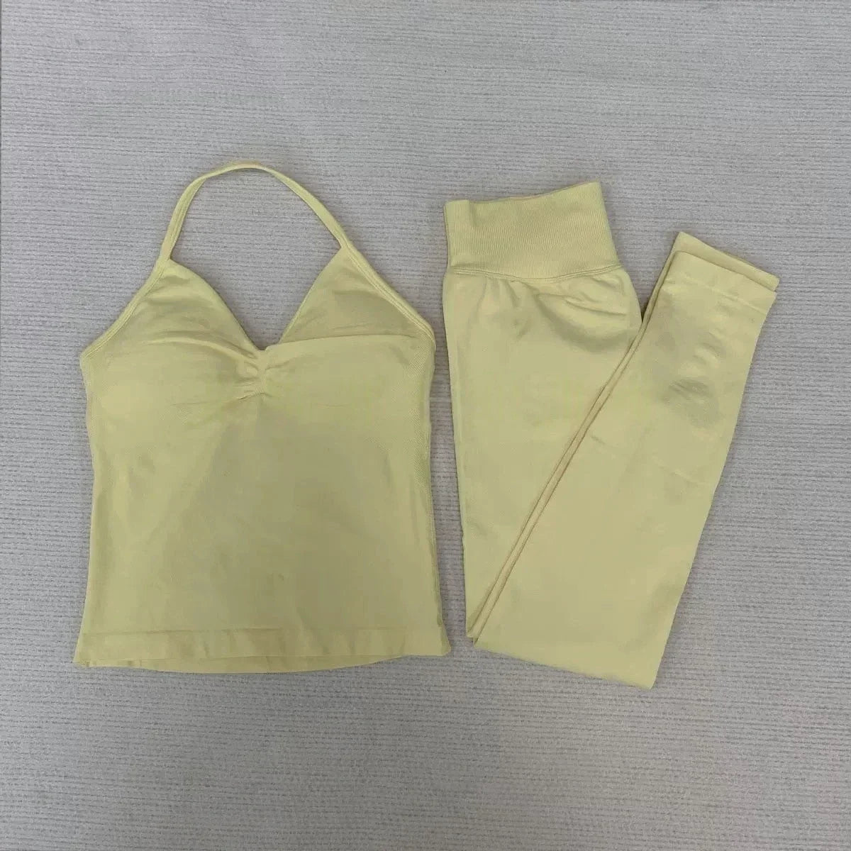 Fitness Girl Yoga Ladies 2-piece Set Long Neck Halter