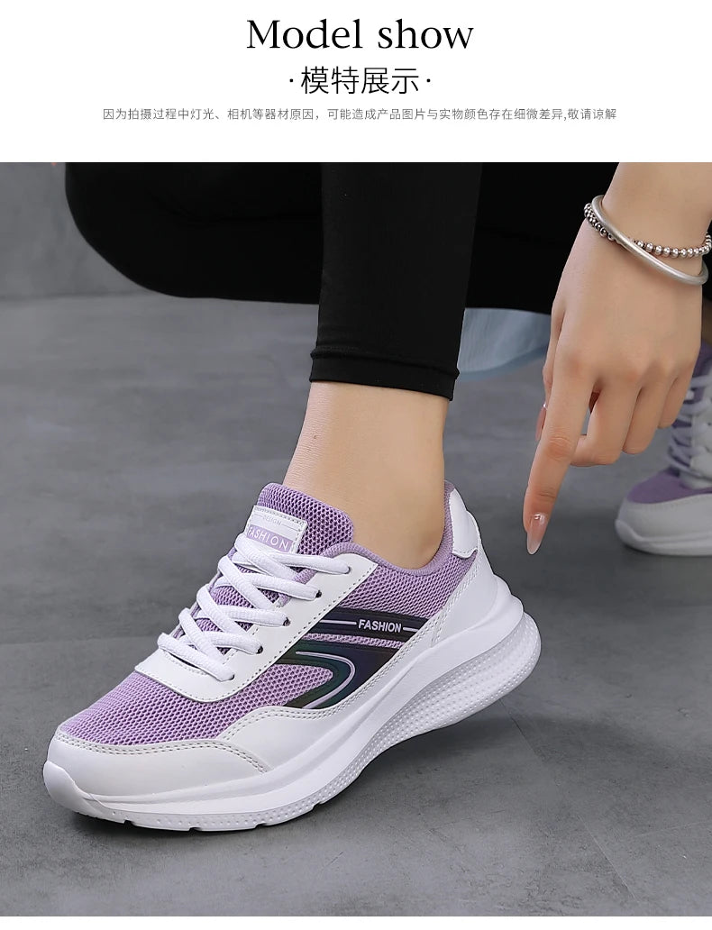 Sports shoes for women in spring and summer, lightweight,