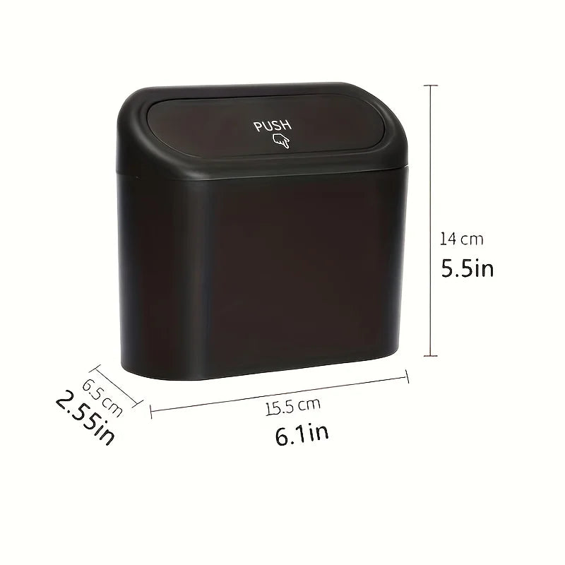 1pc Car Trash Can - Mini Garbage Bin and Organizer