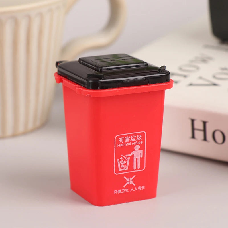 1:12 Dollhouse Mini Trash Can Garbage Truck Cans