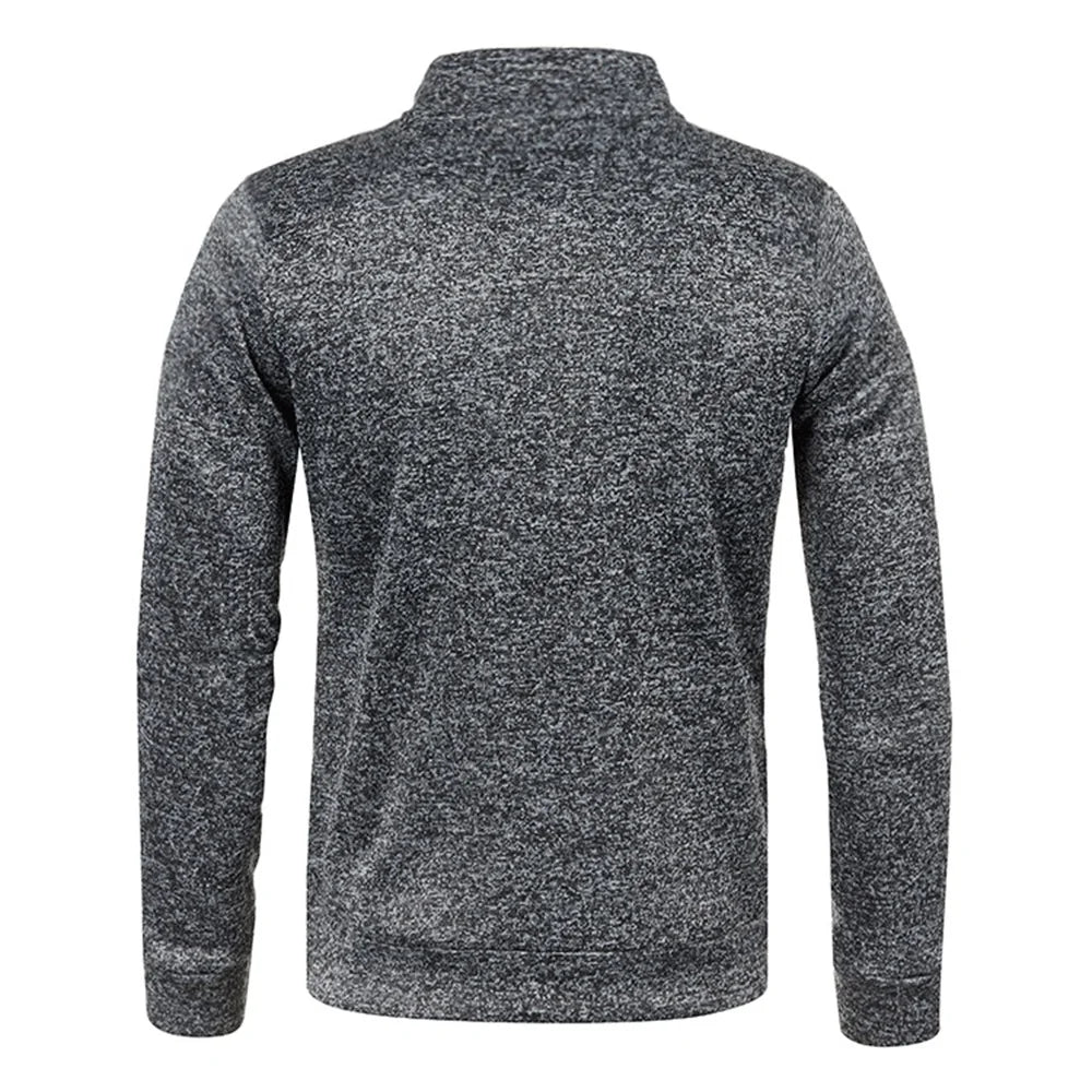 Men Sweatshirts Spring Thicker Pullover Half Zipper Pullover for Male