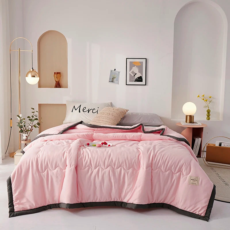 Washed Cotton Duvet Comforter, Soft Air Conditioning Quilt,