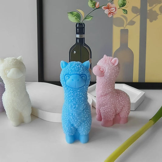 Cute Alpaca Aromatherapy Candle Handmade Animal