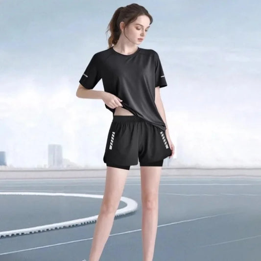 Sports T-shirt female summer breathable short
