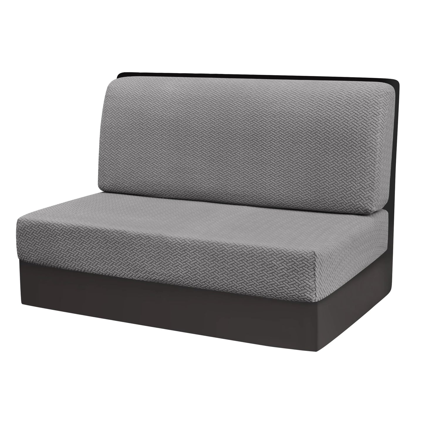 2Pcs RV Dinette Sofa Covers Solid Color Elastic Protective