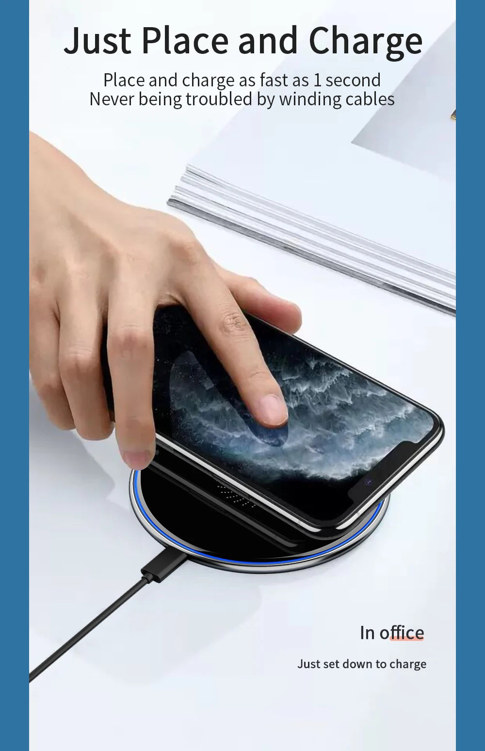 Essager 15W Qi Wireless Charger Fast Wireless Charging