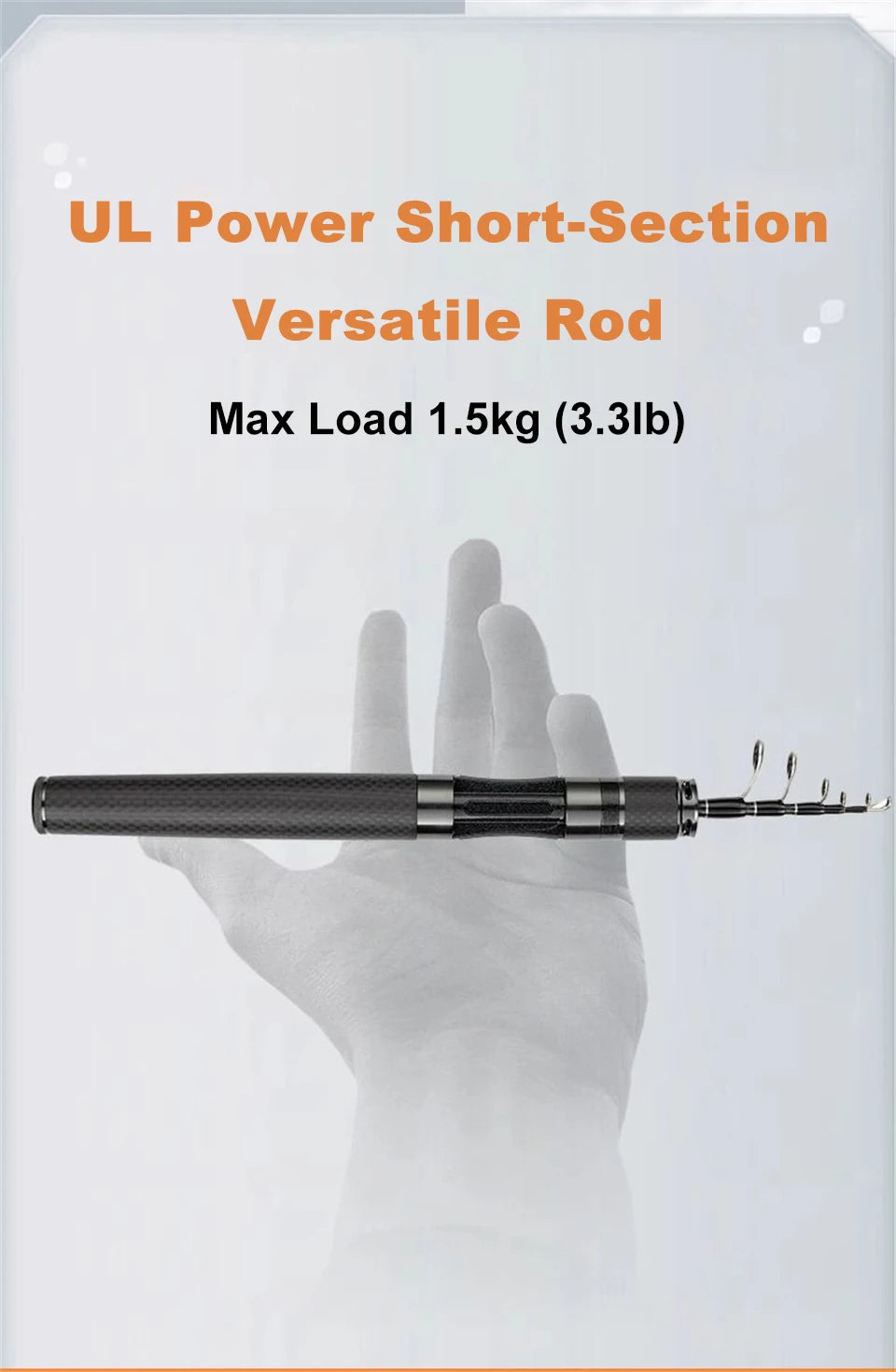 Fuji O-Ring Telescopic Rod 1.5m/1.8m - UL Cold-Drawn Titanium Tip for Trout/Panfish Collapsible Travel Fishing Rod 27.5cm Closed