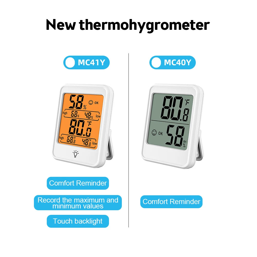 Large Size LCD Digital Thermometer Hygrometer Indoor Room Electronic