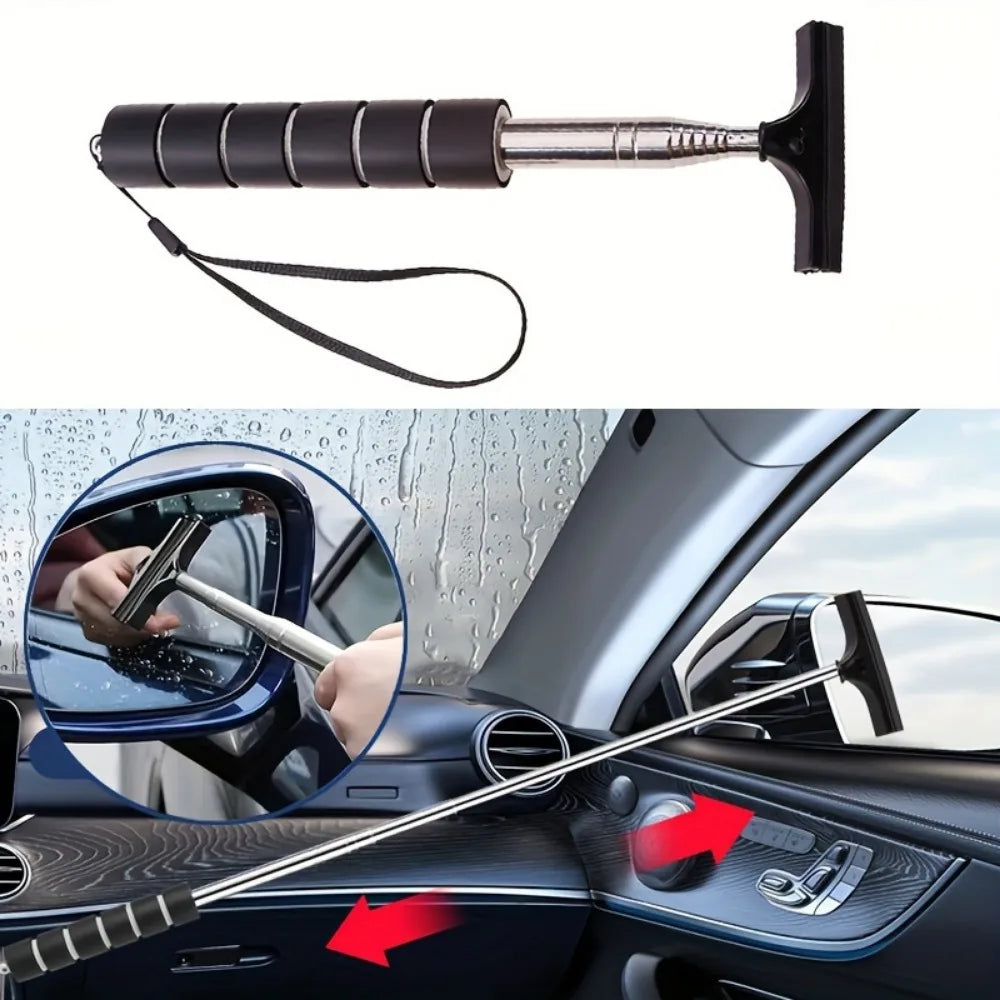 1pc Retractable Windshield Wiper Car Rearview Mirror Wiper