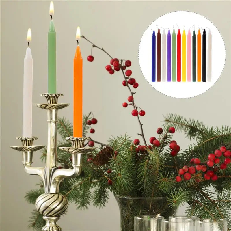 12pcs 16cm Colored Candles Great For Casting