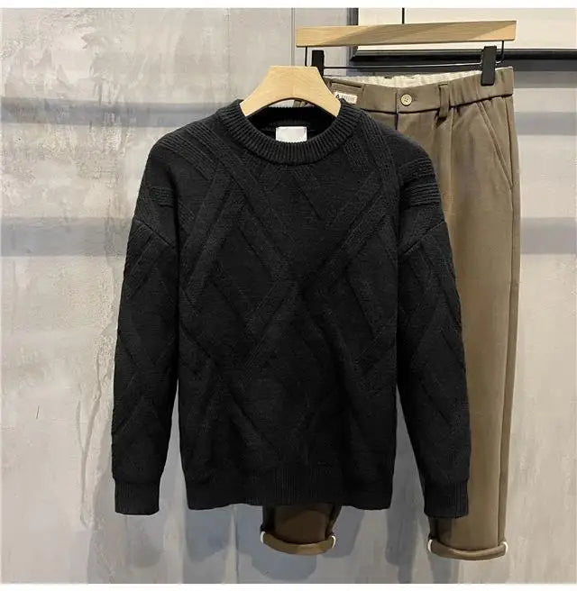 Sweater Men's Autumn and Winter Stripes Versatile New