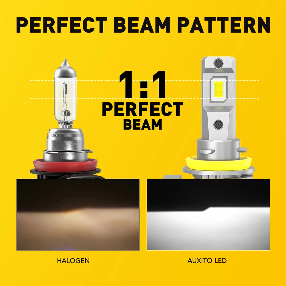 AUXITO 2Pcs Kit H11 9005 LED High Low Beam Combo Headlamp