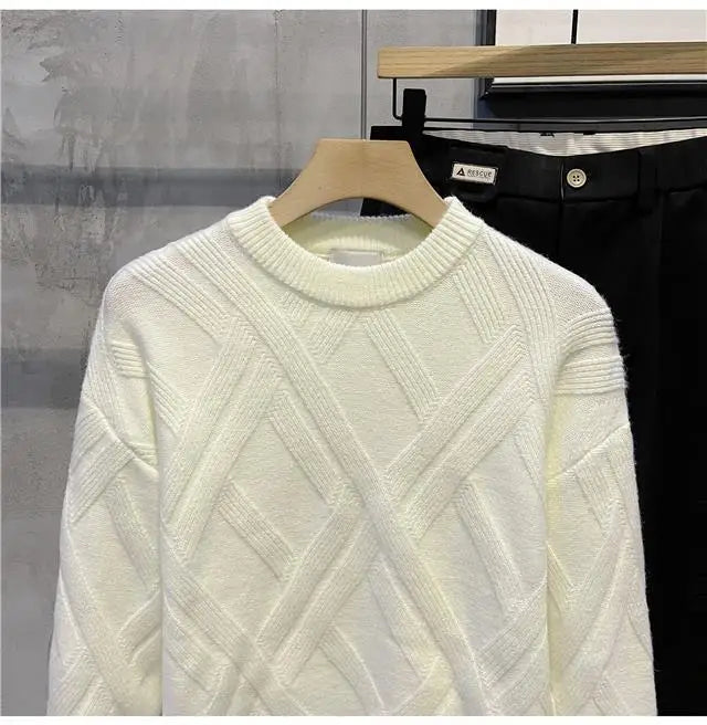 Sweater Men's Autumn and Winter Stripes Versatile New