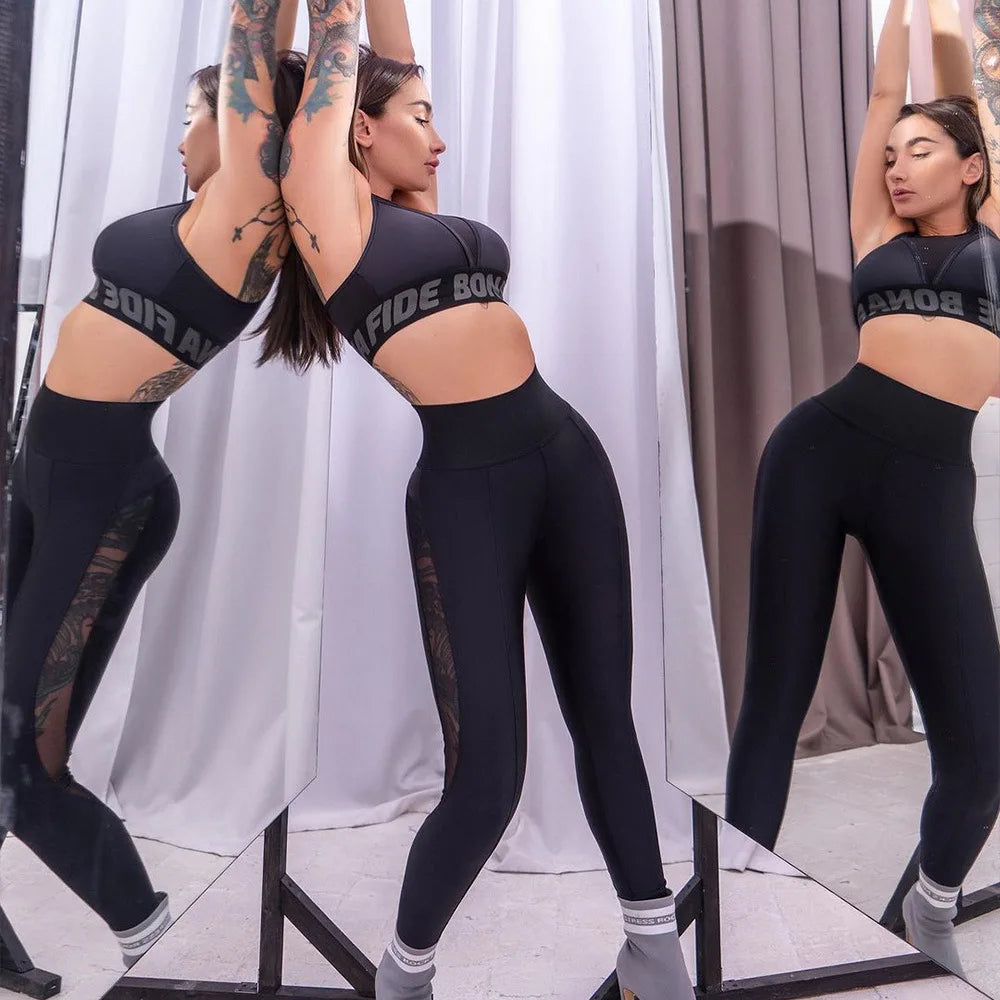 Yogaleggings Sport Dames Fitnesslegging