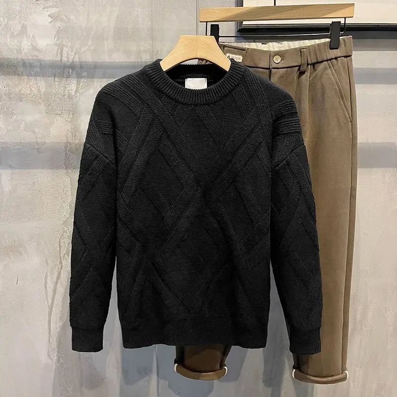 Sweater Men's Autumn and Winter Stripes Versatile New
