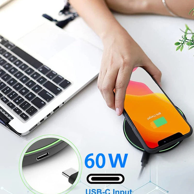 60W Wireless Charger Fast Charging Pad For Huawei