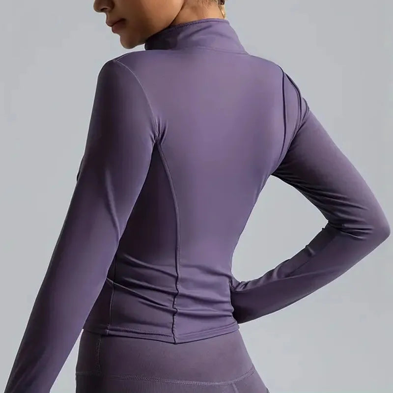 Women's Zip-Up Running Jacket Lightweight Stretchy