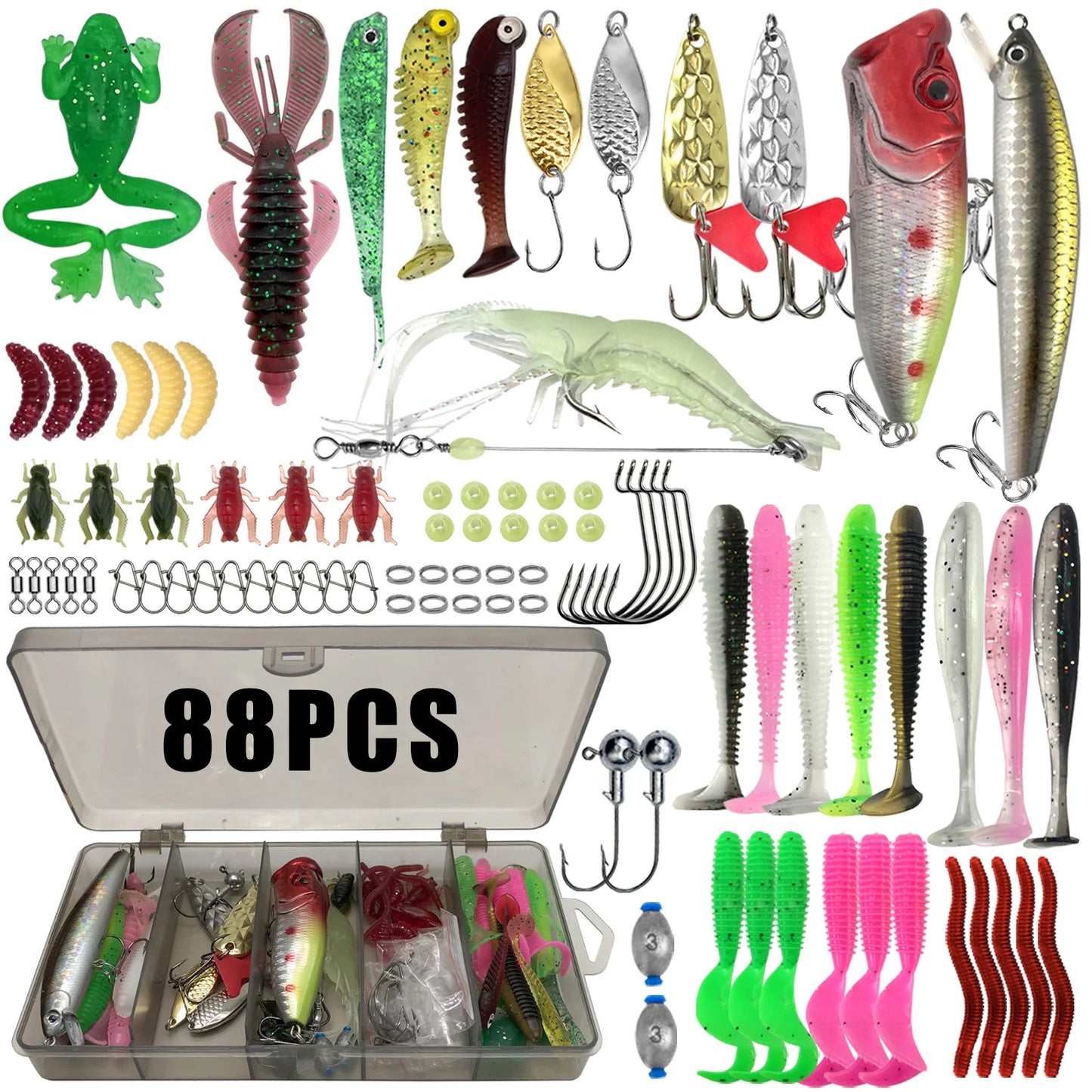 Fishing 86/88/136/149/366pcs Fishing Lure Kit
