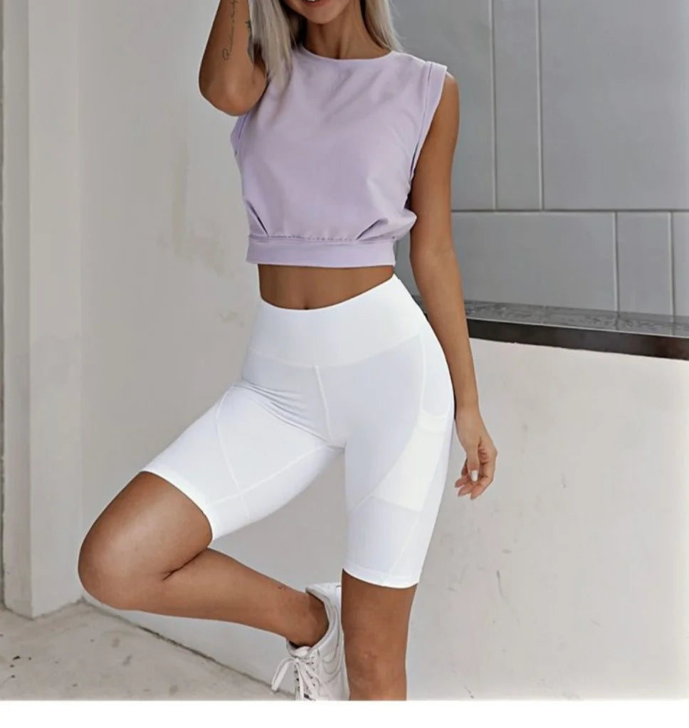 Sports sleeveless vest T-shirt women