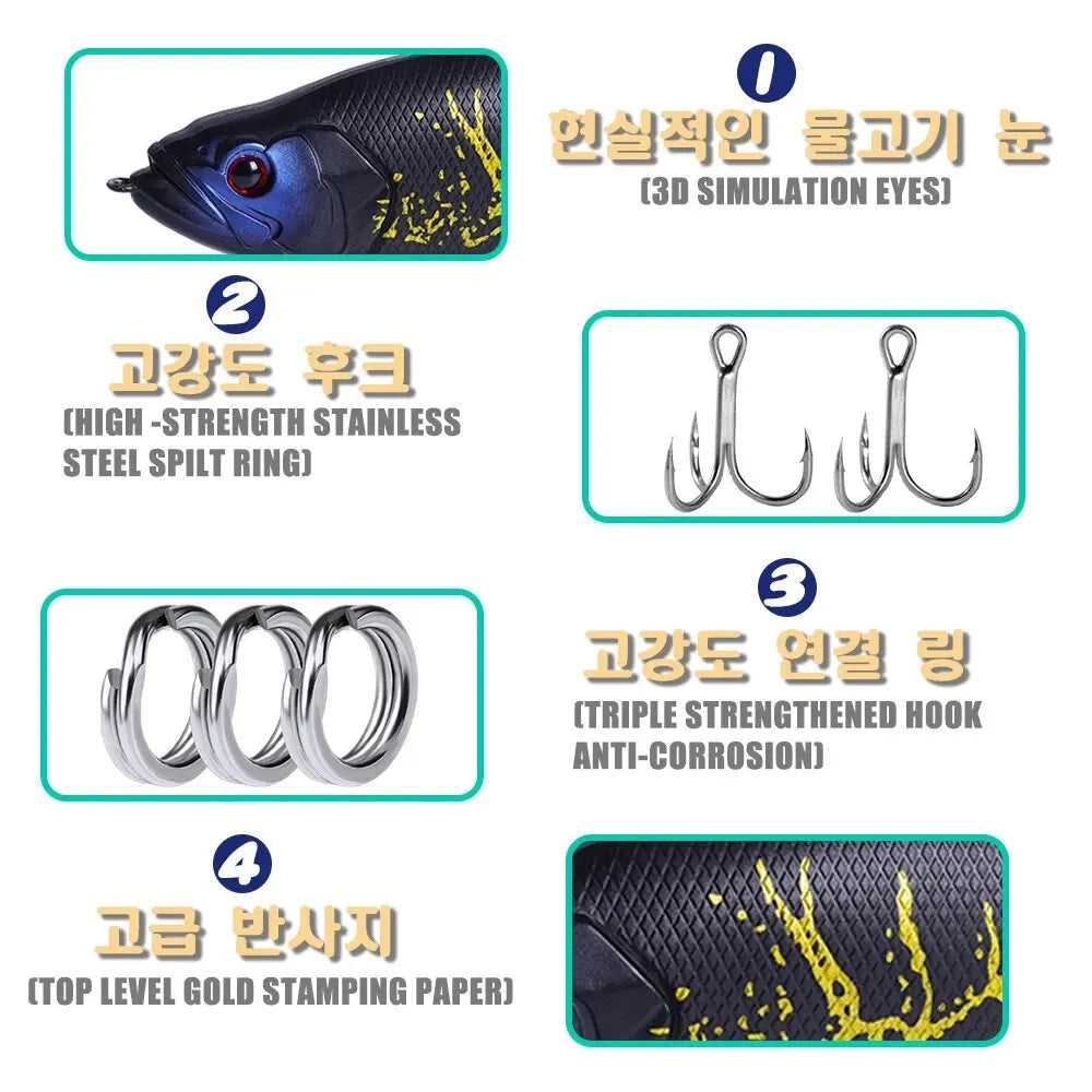 Slow Sinking SwimBaits Fishing Lures 30G Whopper Vibration Soft Tail