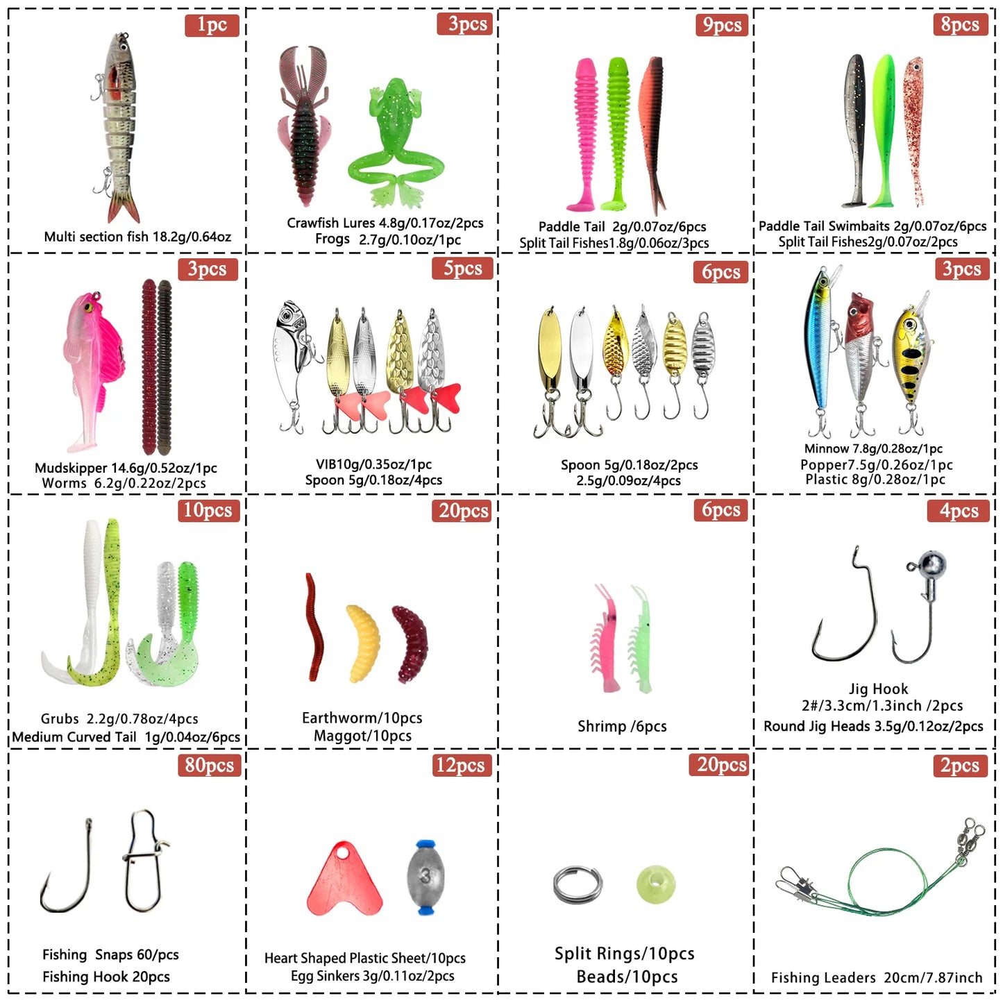 Fishing 26/60/83/122/239/409/410pcs
