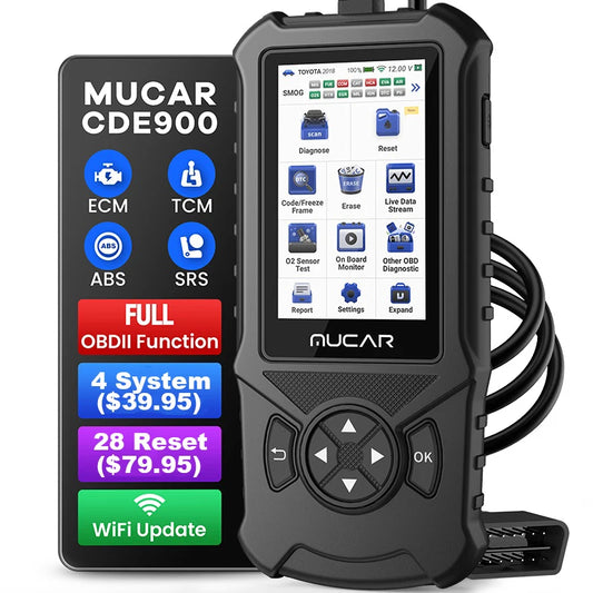 MUCAR CDE900 OBD2 Scanner ABS/SRS/ECM/TCM System Scan Tool
