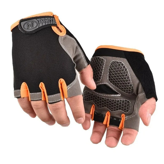 Cycling Gloves Anti Slip Shock Breathable Half Fingerless Gloves