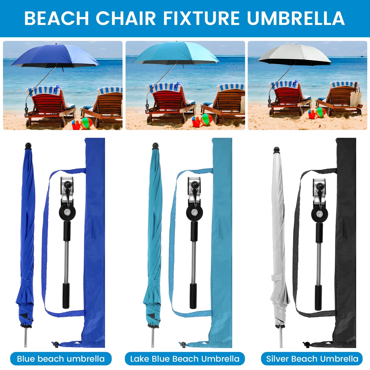 Beach Umbrella Adjustable Shade Umbrella Outdoor